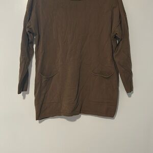 Soft boat neck tan sweater